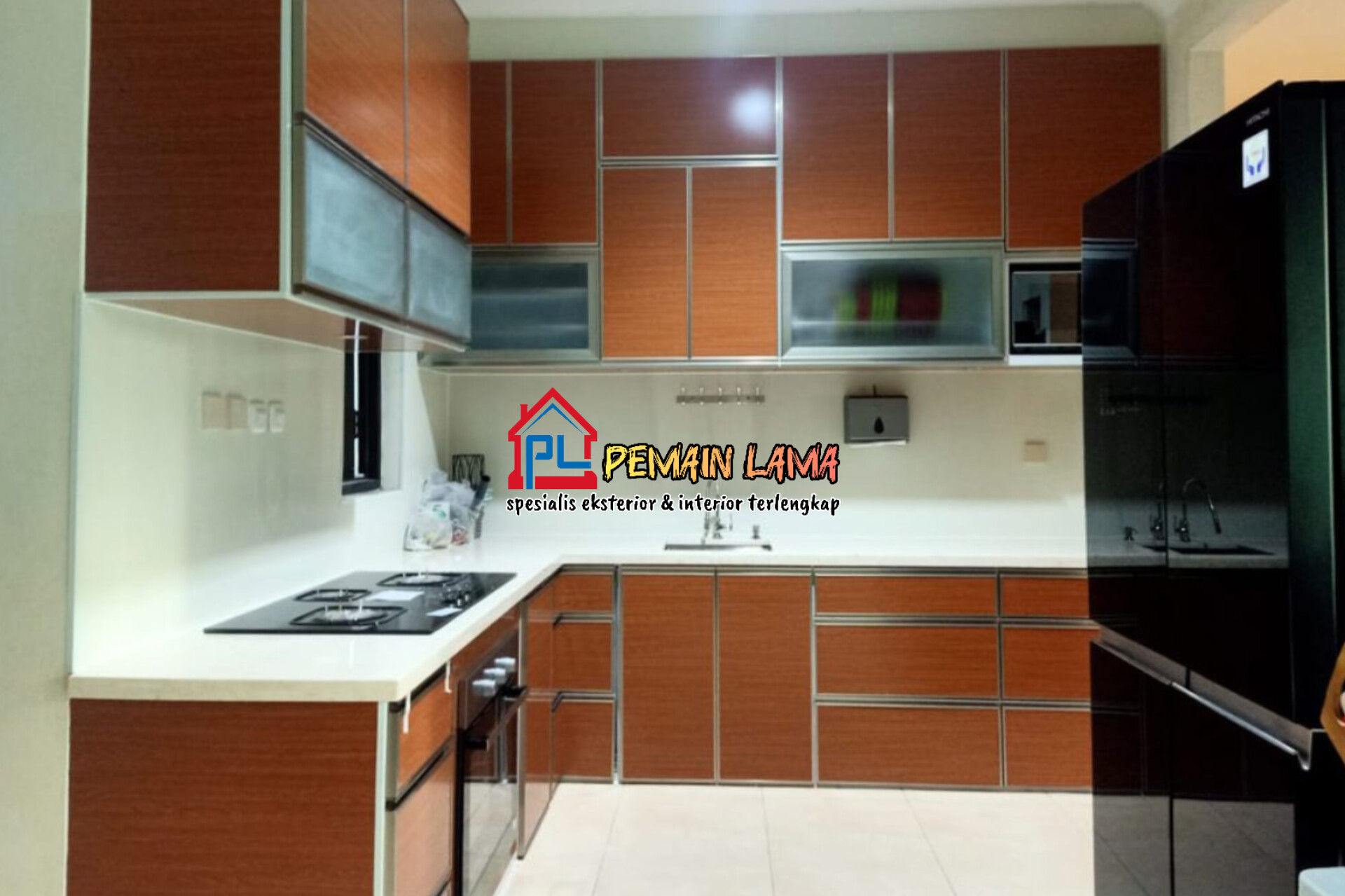 Kitchen Set Merah Coklat di Jember