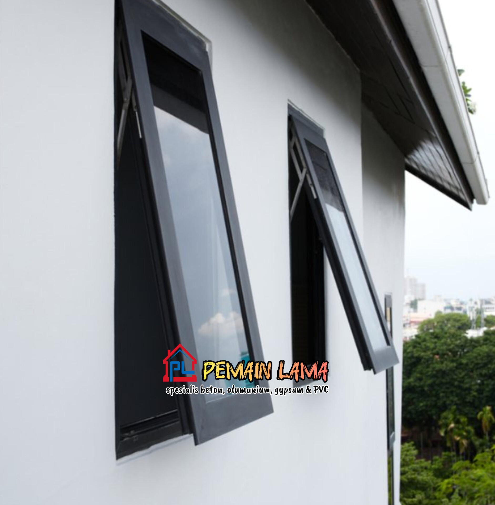 Jendela Casement Aluminium di Lumajang