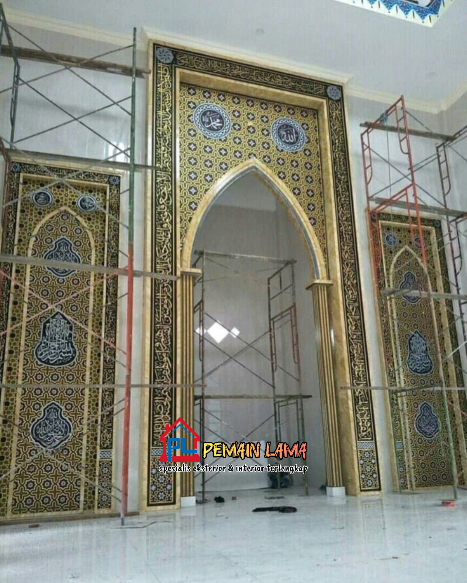 Hasil pengerjaan GRC Krawangan Masjid Pemain Lama