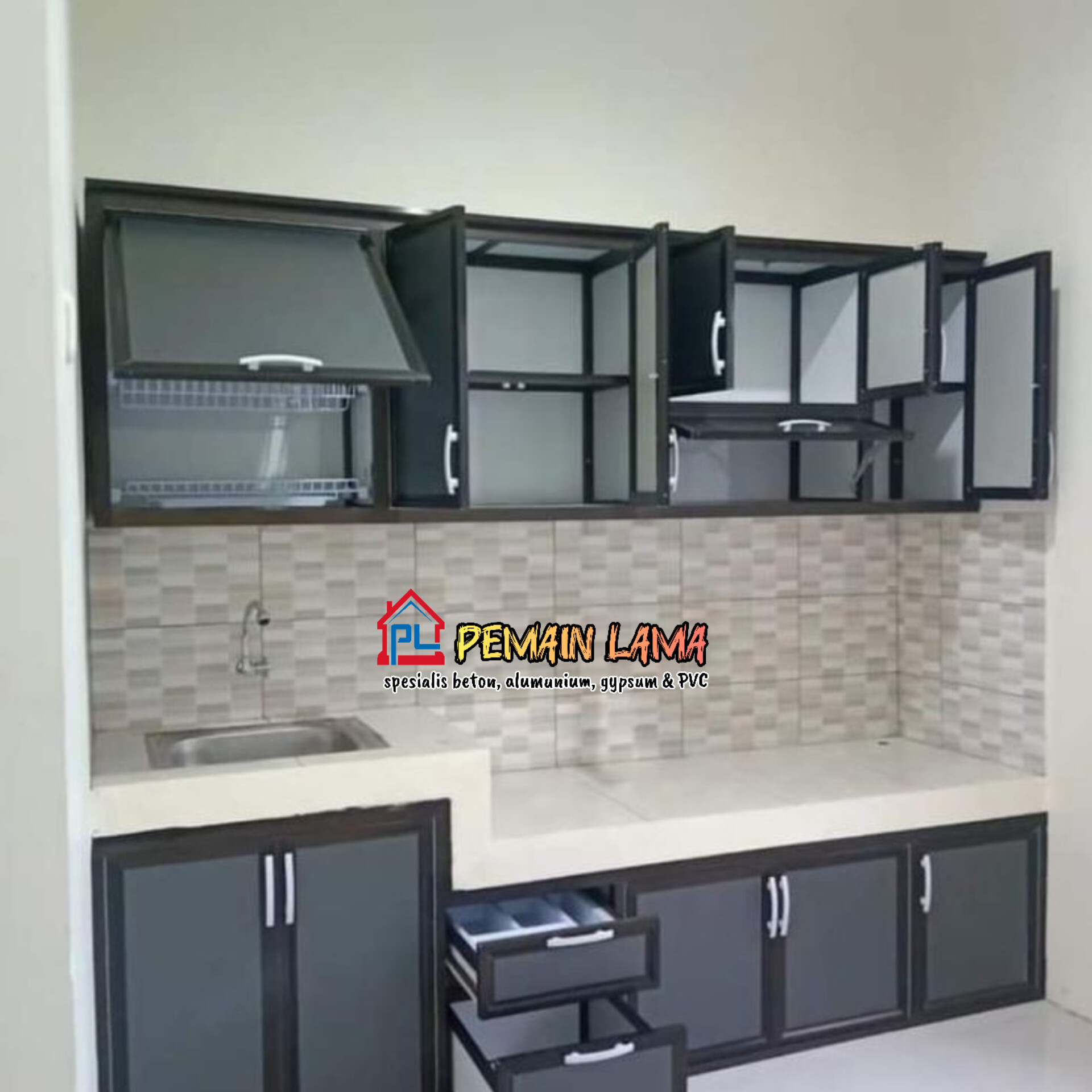 Kitchen Set Aluminium Minimalis di Jember