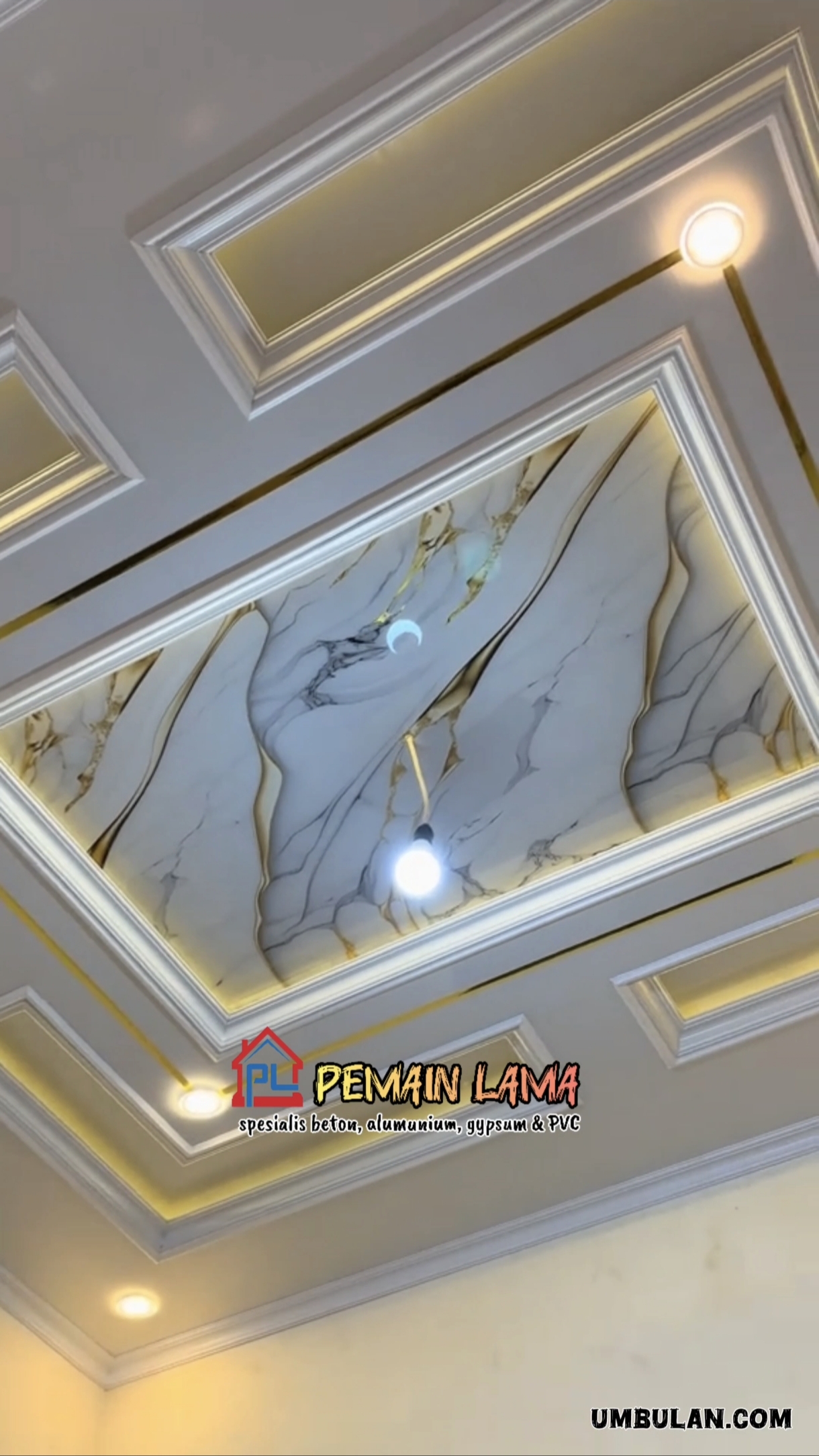 Plafon PVC Motif Marble di Lumajang