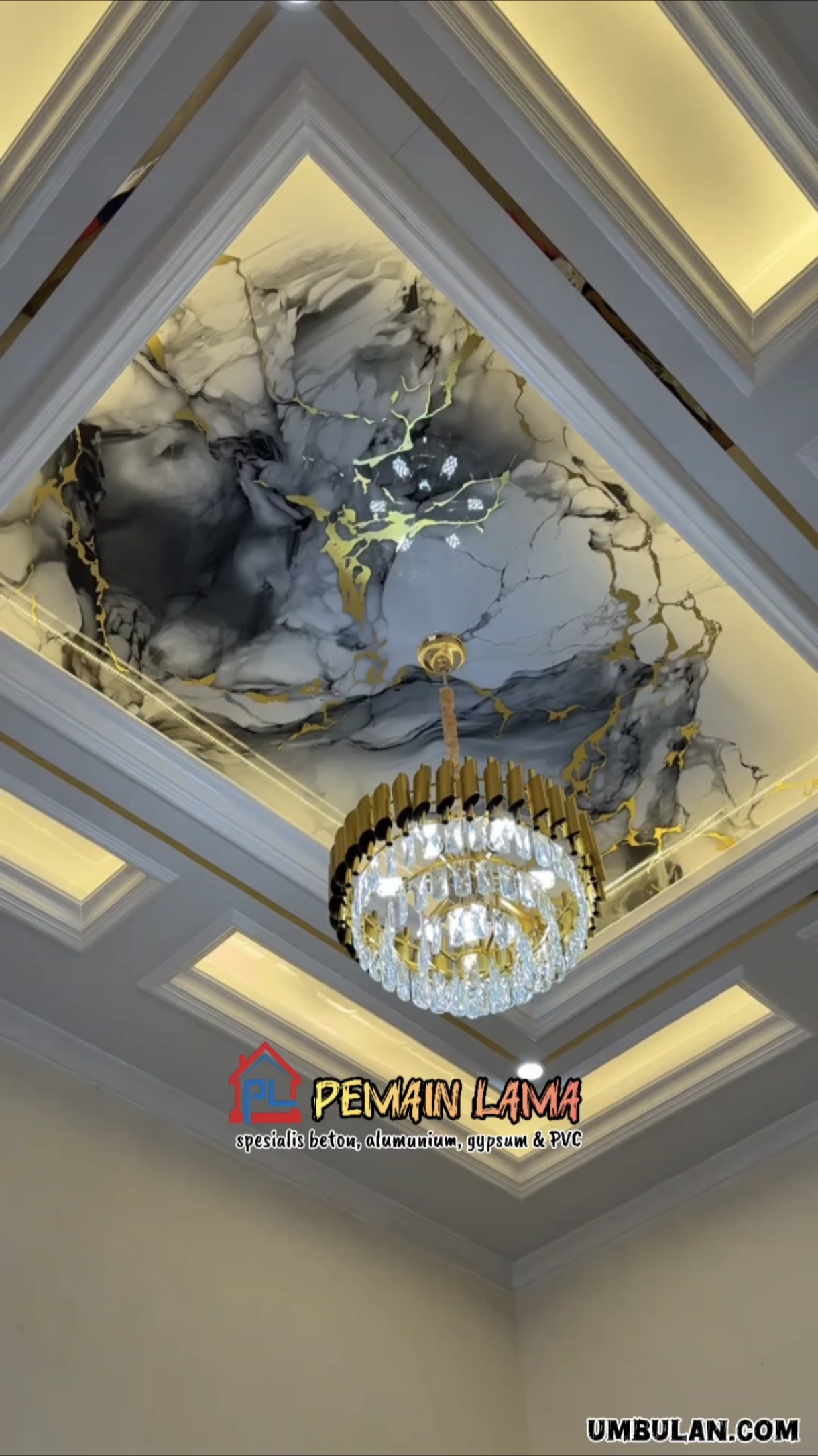 Plafon PVC Marble di Jember