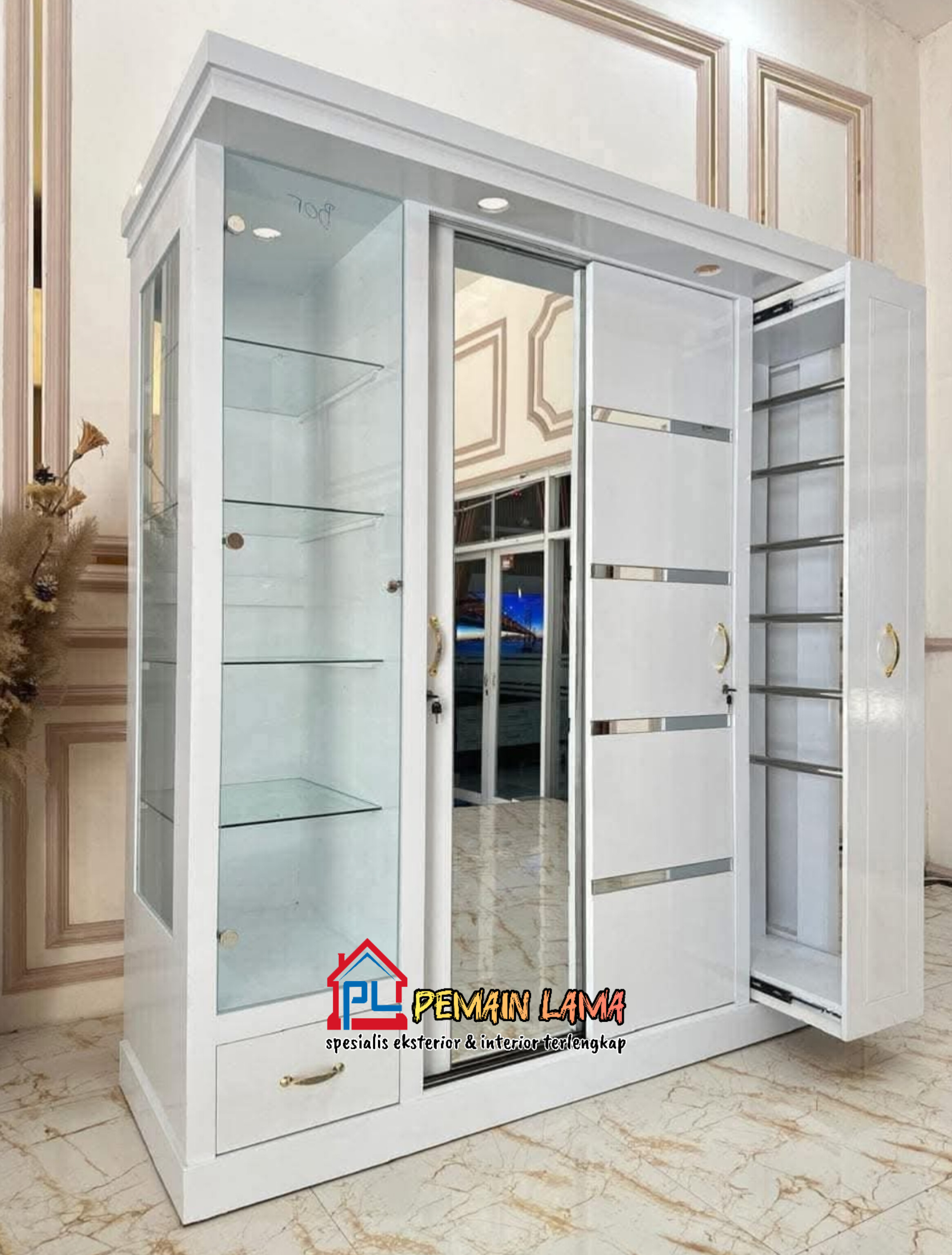 Hasil pengerjaan Lemari Aluminium Pemain Lama