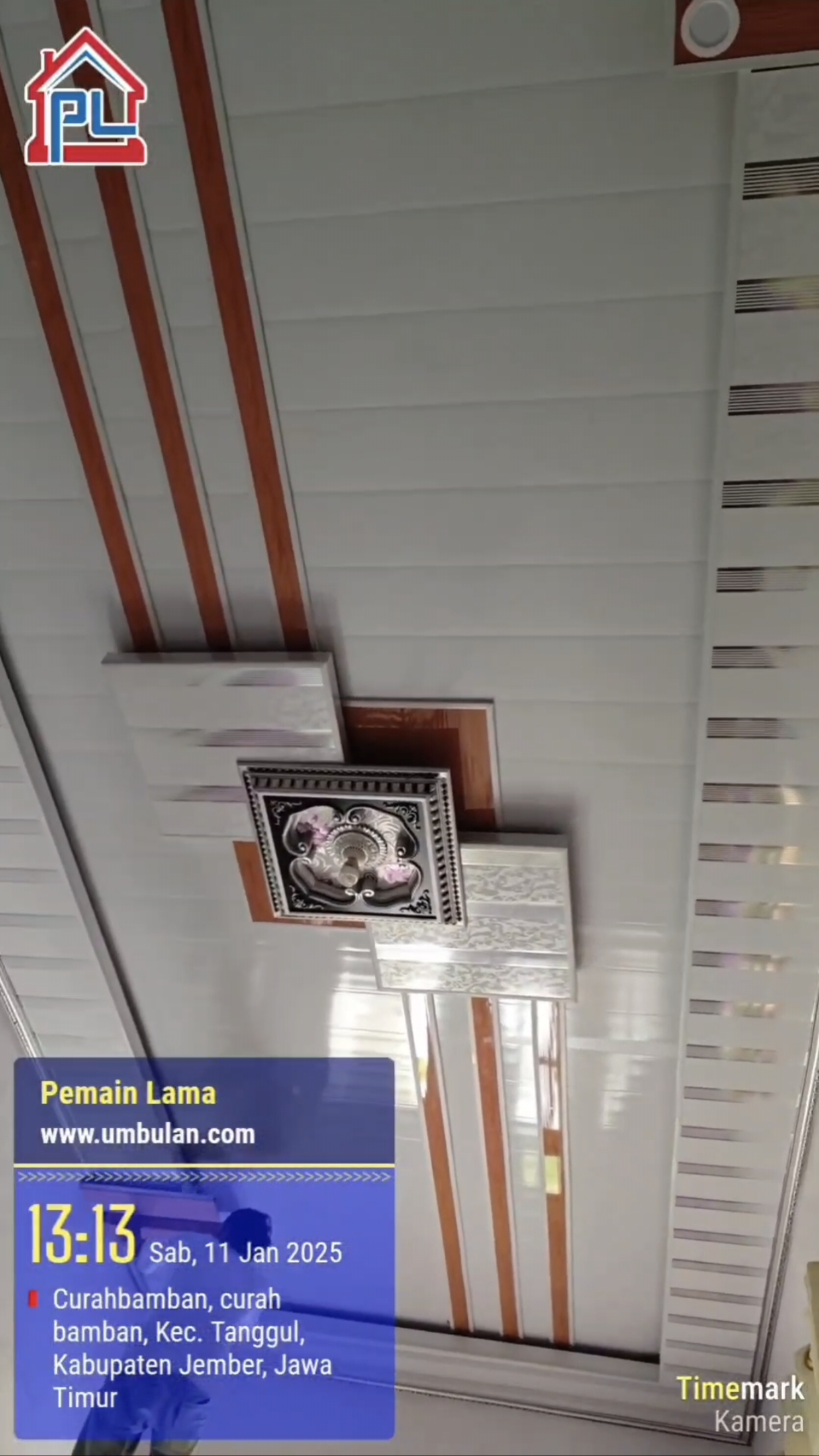 Plafon PVC Putih di Jember