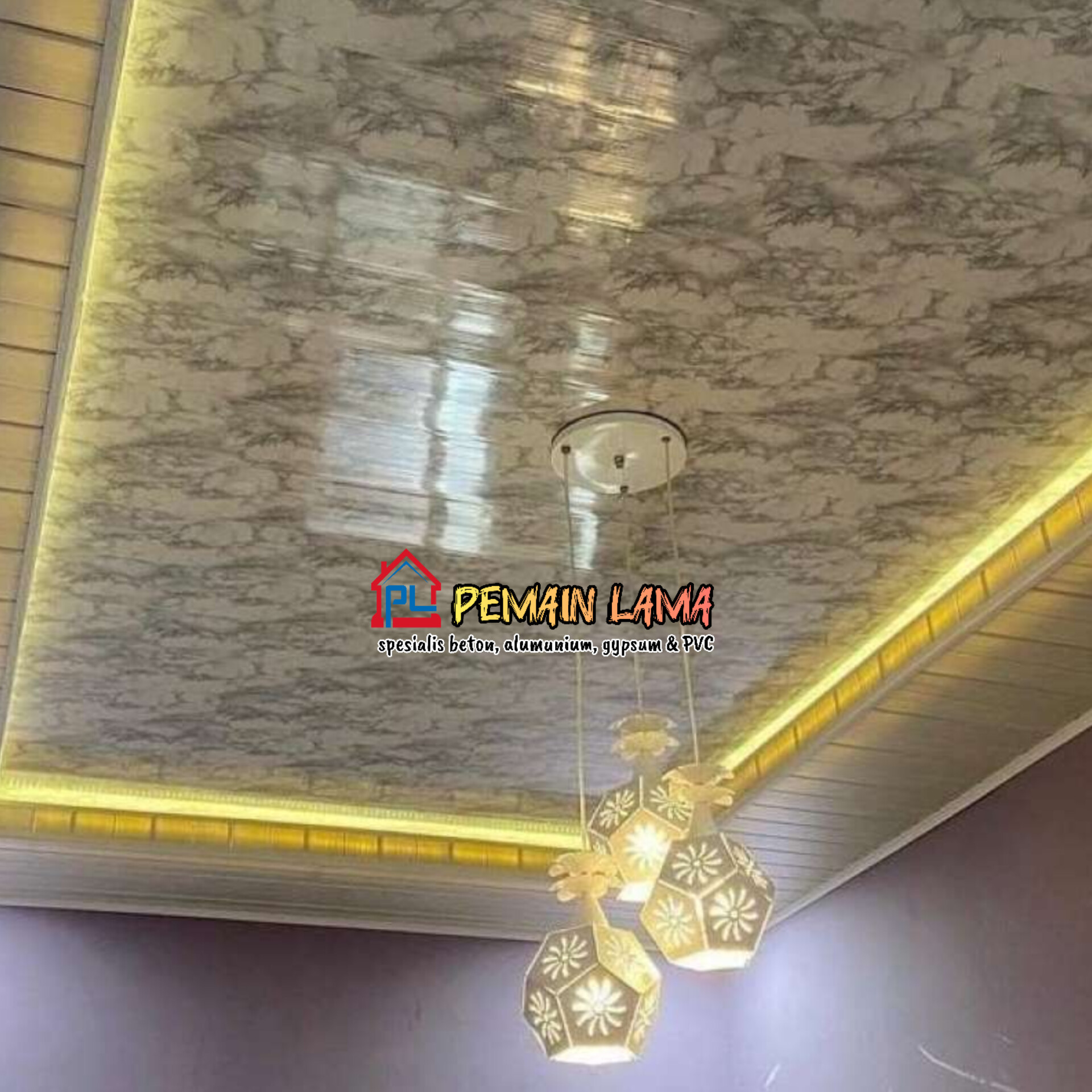 Plafon PVC Granit di Jember