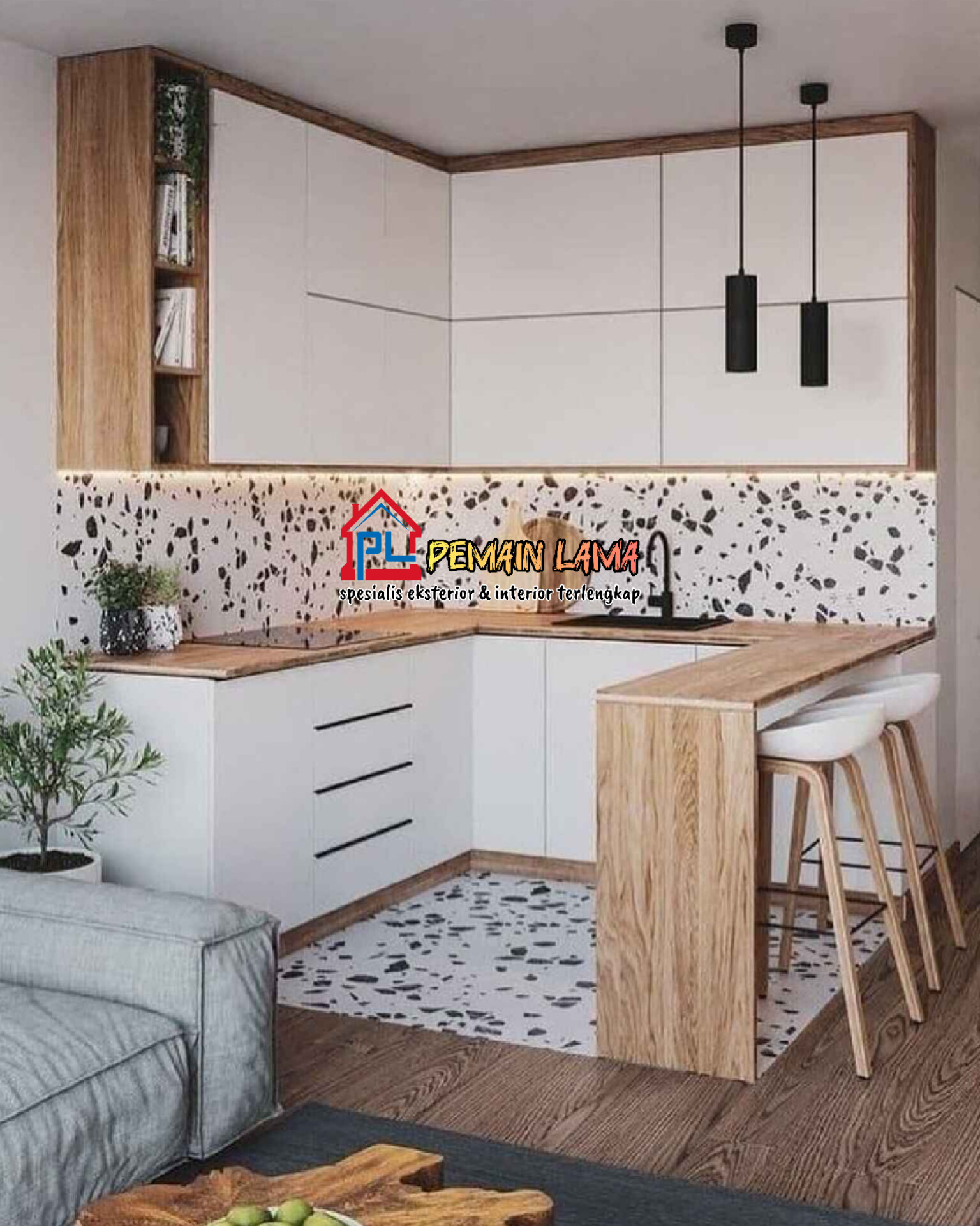 Kitchen Set Putih Polos di Lumajang