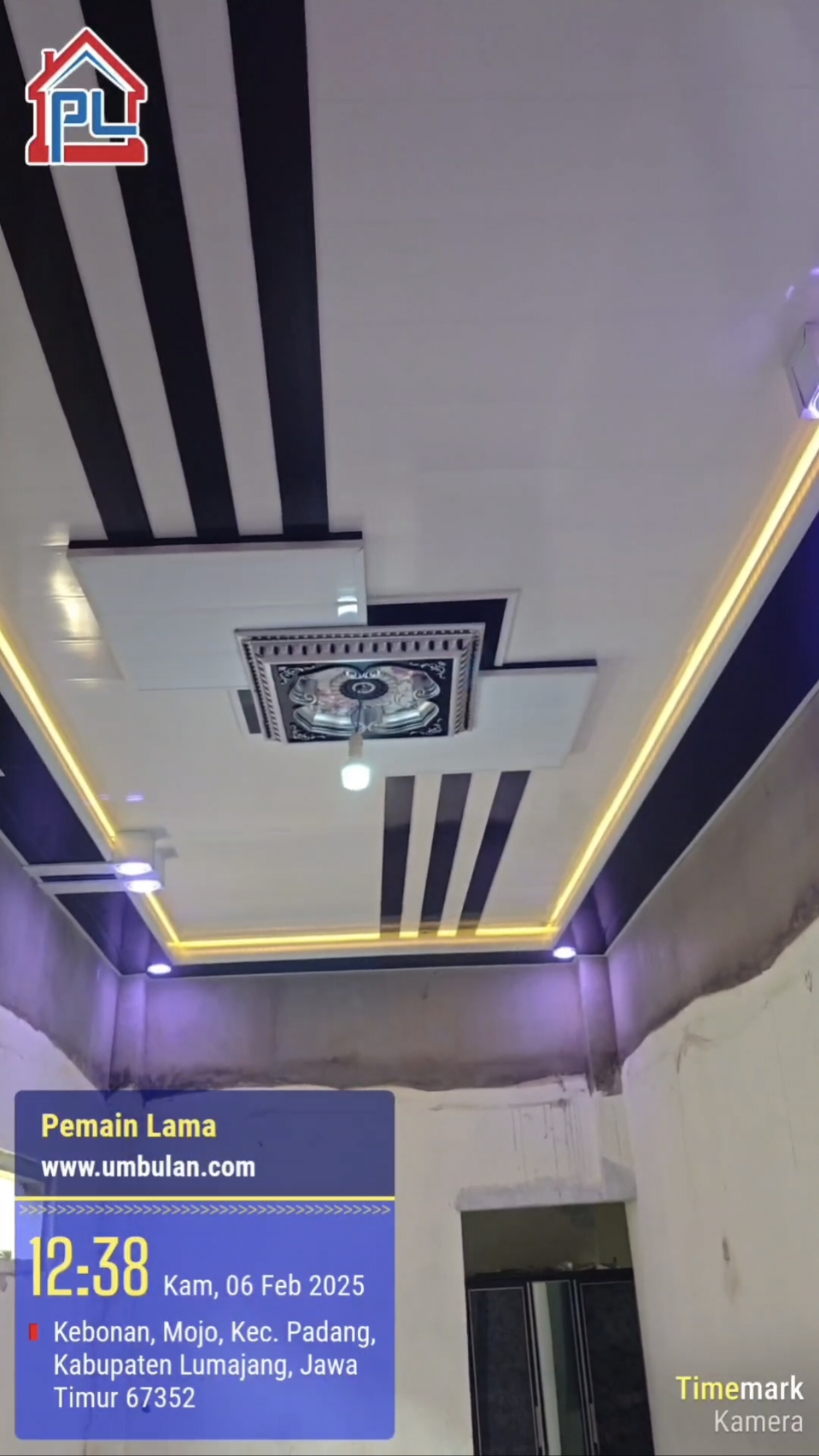 Plafon PVC Hitam Putih di Lumajang